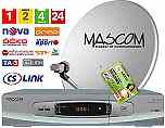SATkomplet Mascom MC1100/80M3 + karta Skylink Std